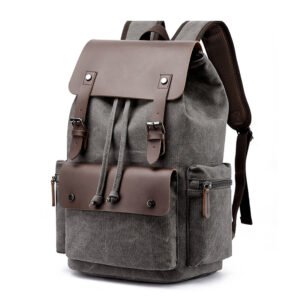 a grey and brown men's backpack