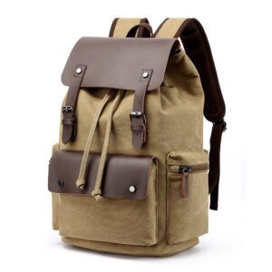 a brown and tan men's backpack